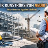 Çelik inşaat ve proje süreci Çelik konstrüksiyon nedir? Nasıl yapılır? Proje süreci, maliyet ve avantajlar. Ankara çelik konstrüksiyon hizmeti.